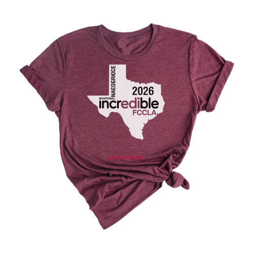 Custom National Incredible Texas FCCLA 2026 Team T-shirt