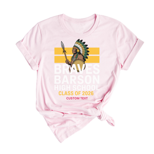Custom Carson High School Braves 2026 Warrior Spirit T-shirt