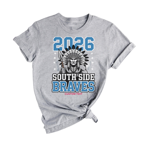 Custom South Side Braves 2026 Mascot T-shirt